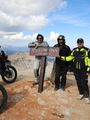 Laurentius Harrer and his motorcycle buddies on Trans-American Trail