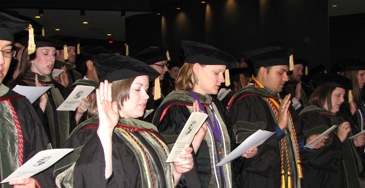 student at graduation