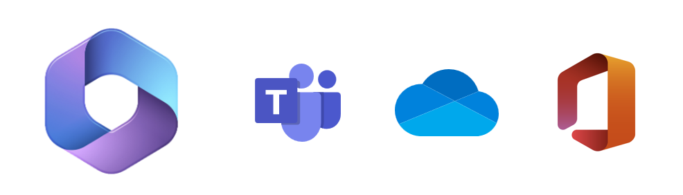 Microsoft 365 Logo, Teams Logo, One Drive Logo, Office Suite Logo Microsoft 365 Icon , teams icon, one drive icon, and office suite icon