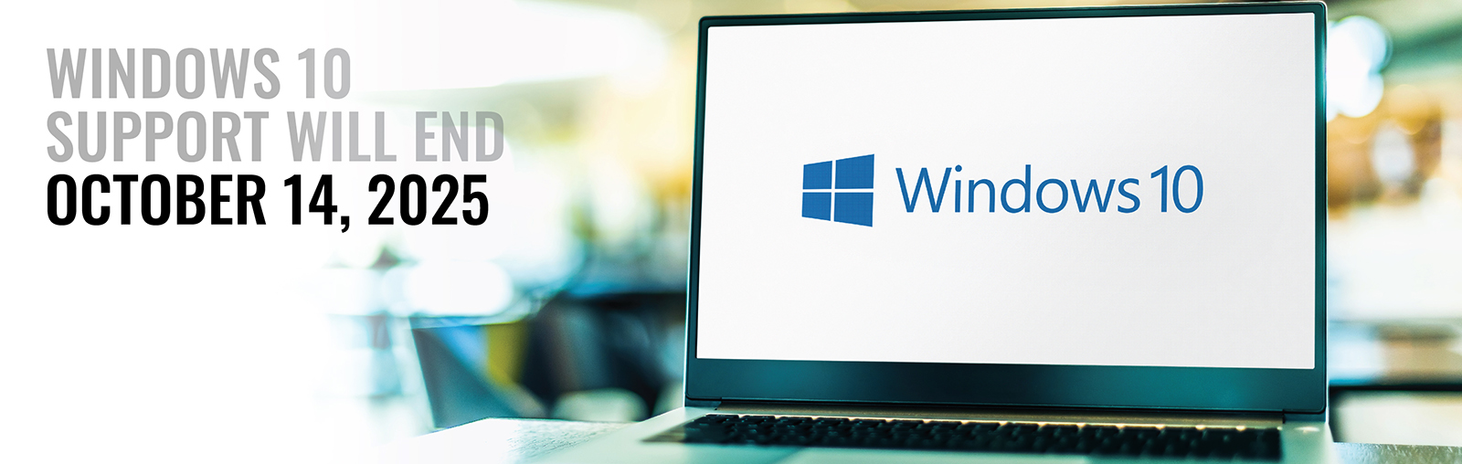 Laptop with Windows 10 branding