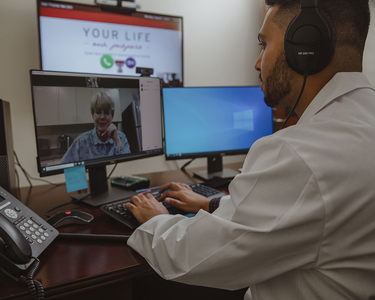 Telehealth Infastructure Expansion Telemedicine session in progress